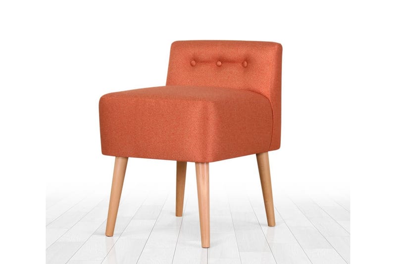 Anaro Sittepuff 43 cm Rektangulær - Oransje - Møbler - Stoler & lenestoler - Krakk - Puff