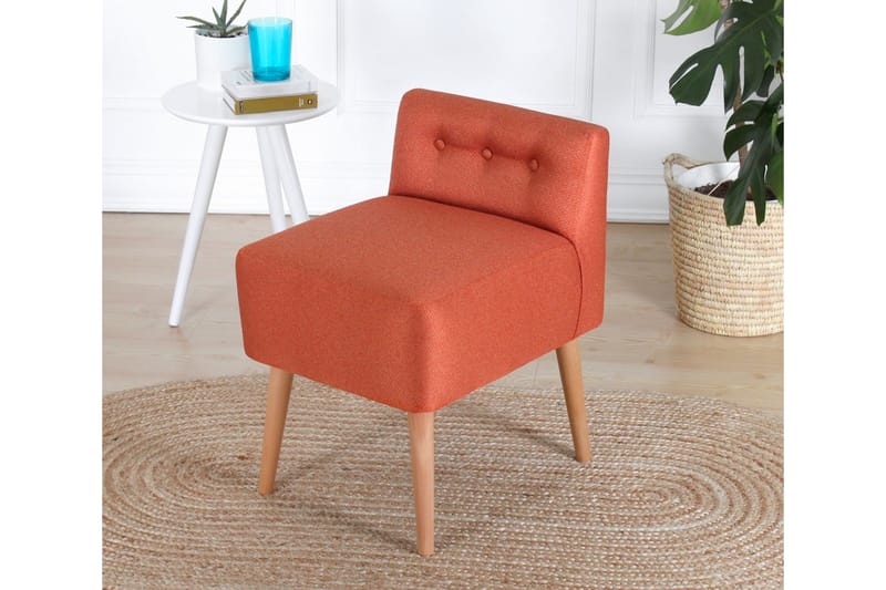 Anaro Sittepuff 43 cm Rektangulær - Oransje - Møbler - Stoler & lenestoler - Krakk - Puff