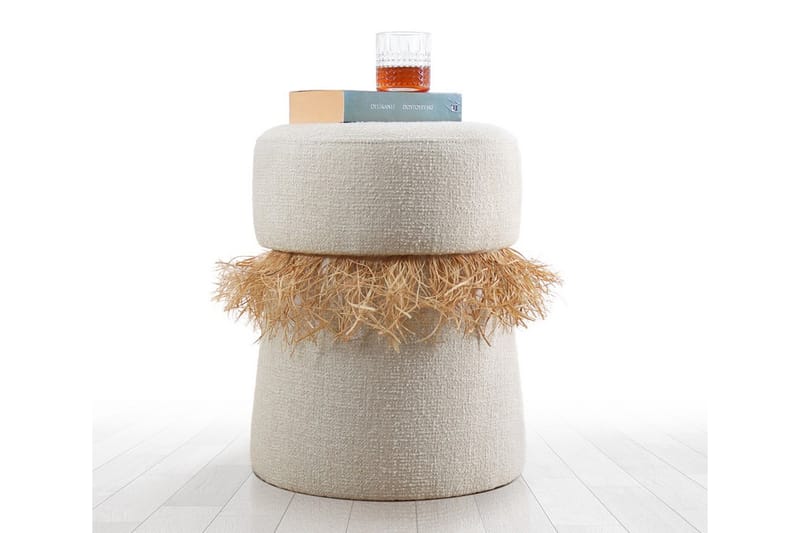 Anaro Sittepuff Rund - Beige - Møbler - Stoler & lenestoler - Krakk - Puff