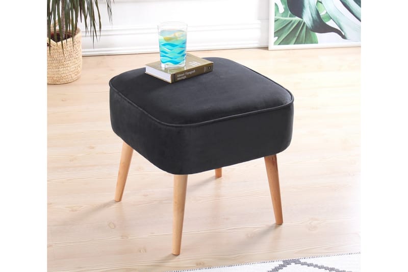 Anaro Sittepuff 45 cm Rektangulær - Mørkegrå - Møbler - Stoler & lenestoler - Krakk - Puff