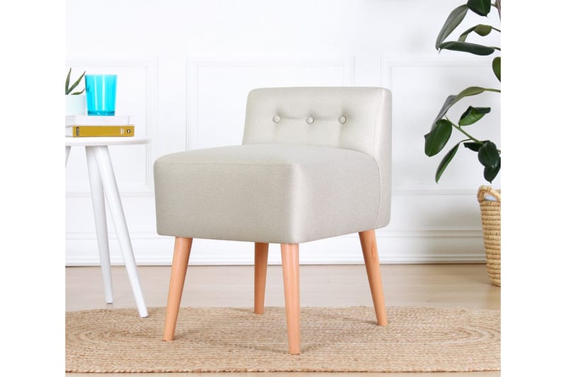 Anaro Sittepuff 43 cm Rektangulær - Beige - Møbler - Stoler & lenestoler - Krakk - Puff