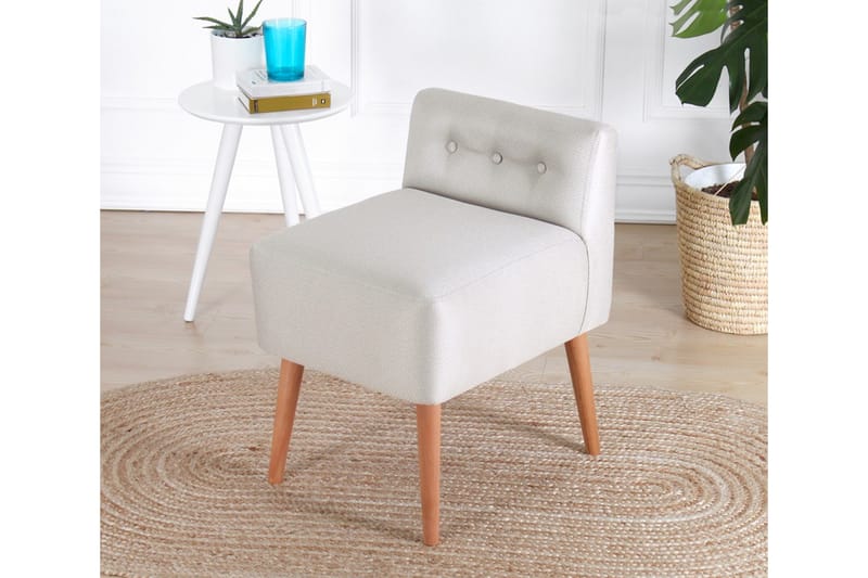 Anaro Sittepuff 43 cm Rektangulær - Beige - Møbler - Stoler & lenestoler - Krakk - Puff