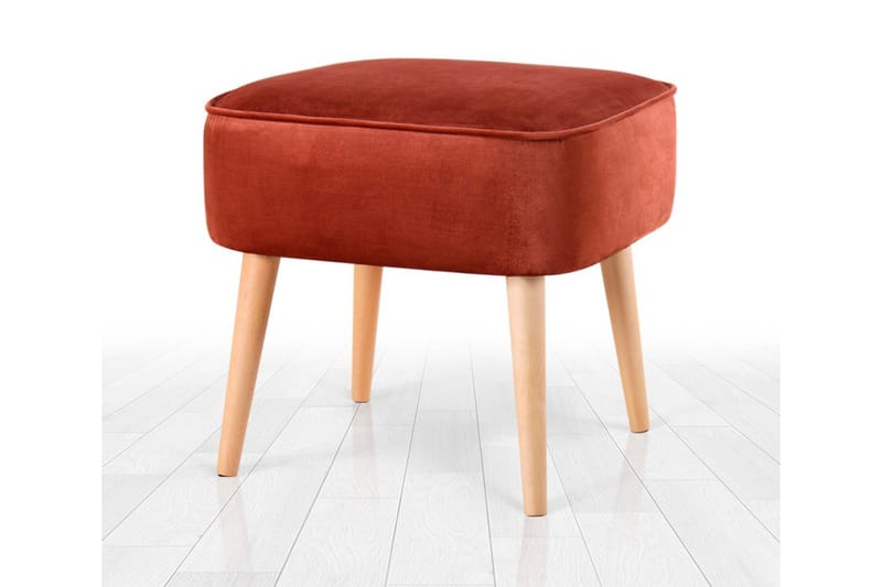 Anaro Sittepuff 45 cm Rektangulær - Rød - Møbler - Stoler & lenestoler - Krakk - Puff
