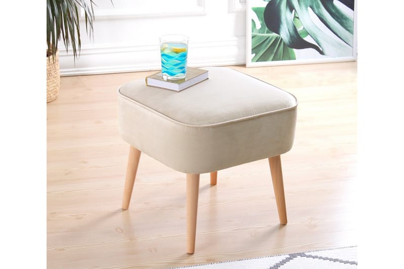 Anaro Sittepuff 45 cm Rektangulær - Beige - Møbler - Stoler & lenestoler - Krakk - Puff