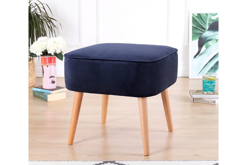 Anaro Sittepuff 45 cm Rektangulær - Marineblå - Møbler - Stoler & lenestoler - Krakk - Puff