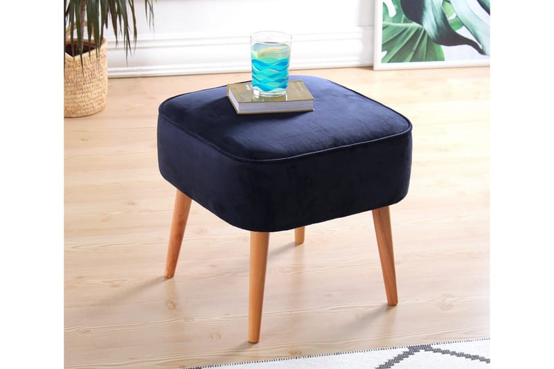 Anaro Sittepuff 45 cm Rektangulær - Marineblå - Møbler - Stoler & lenestoler - Krakk - Puff