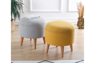 Anaro Sittepuff Rund - Gul - Møbler - Stoler & lenestoler - Krakk - Puff