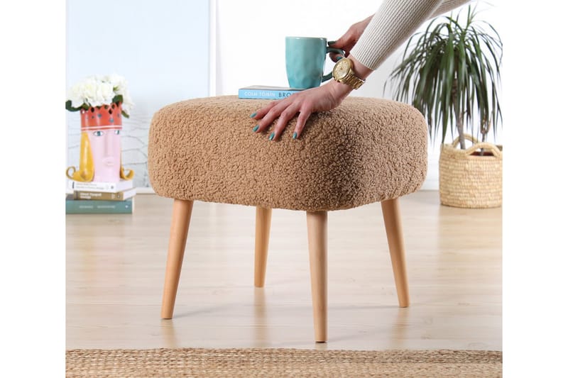 Anaro Sittepuff 45 cm Rektangulær - Brun - Møbler - Stoler & lenestoler - Krakk - Puff