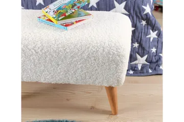 Anaro Puff 61 cm Rektangulær - Hvit - Møbler - Stoler & lenestoler - Krakk - Puff