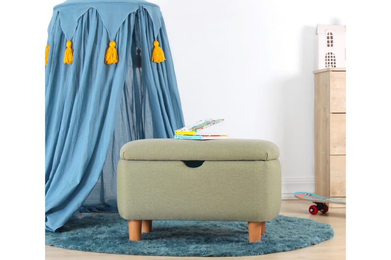 Anaro Puff 61 cm Rektangulær - Grønn - Møbler - Stoler & lenestoler - Krakk - Puff - Sittepuff med oppbevaring