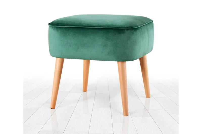 Anaro Sittepuff 45 cm Rektangulær - Grønn - Møbler - Stoler & lenestoler - Krakk - Puff