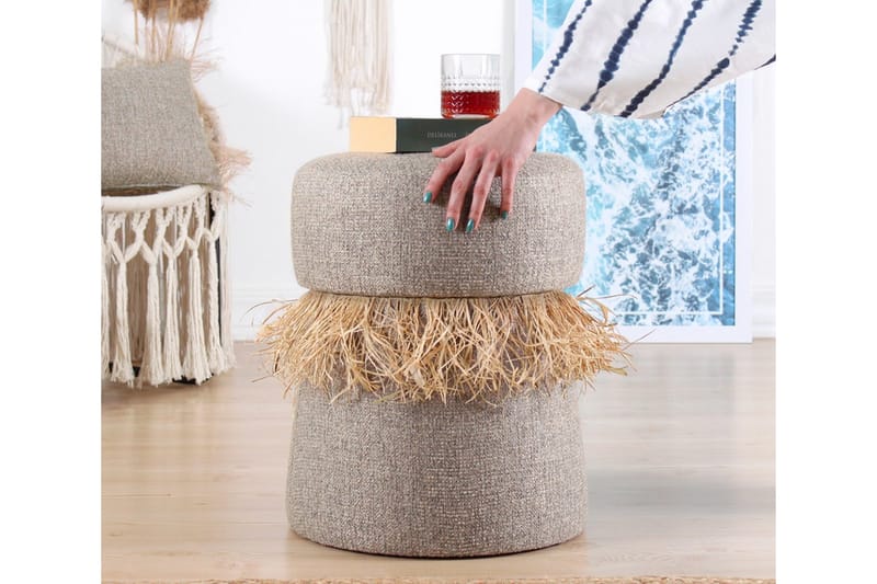 Anaro Sittepuff Rund - Brun - Møbler - Stoler & lenestoler - Krakk - Puff