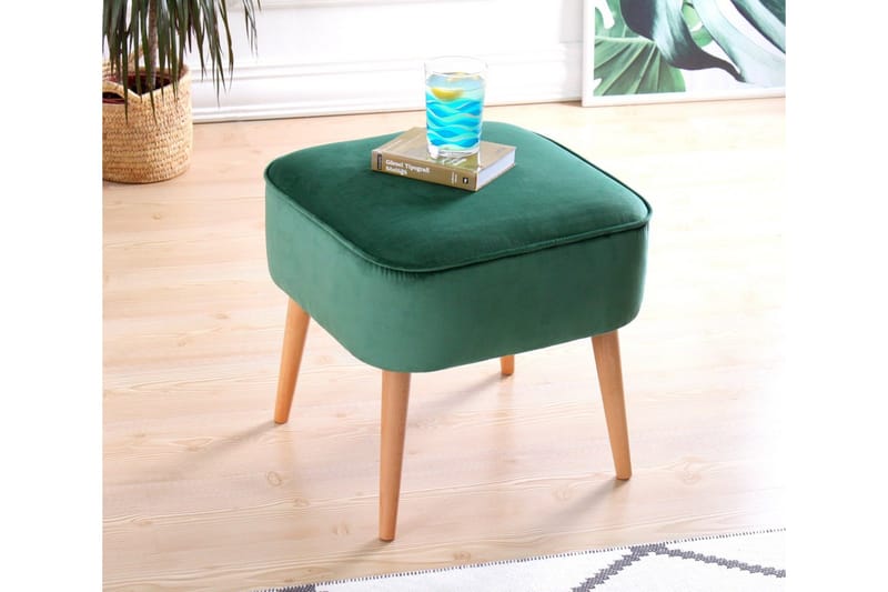 Anaro Sittepuff 45 cm Rektangulær - Grønn - Møbler - Stoler & lenestoler - Krakk - Puff