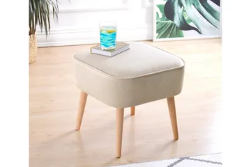 Anaro Sittepuff 45 cm Rektangulær - Beige - Møbler - Stoler & lenestoler - Krakk - Puff