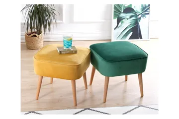 Anaro Sittepuff 45 cm Rektangulær - Grønn - Møbler - Stoler & lenestoler - Krakk - Puff