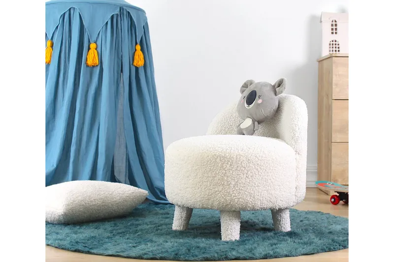 Anaro Sittepuff Rund - Hvit - Møbler - Stoler & lenestoler - Krakk - Puff