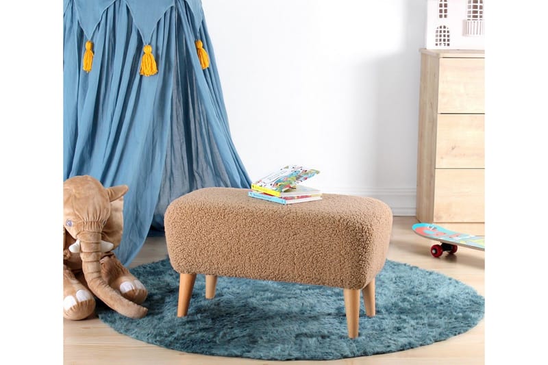 Anaro Puff 61 cm Rektangulær - Brun - Møbler - Stoler & lenestoler - Krakk - Puff