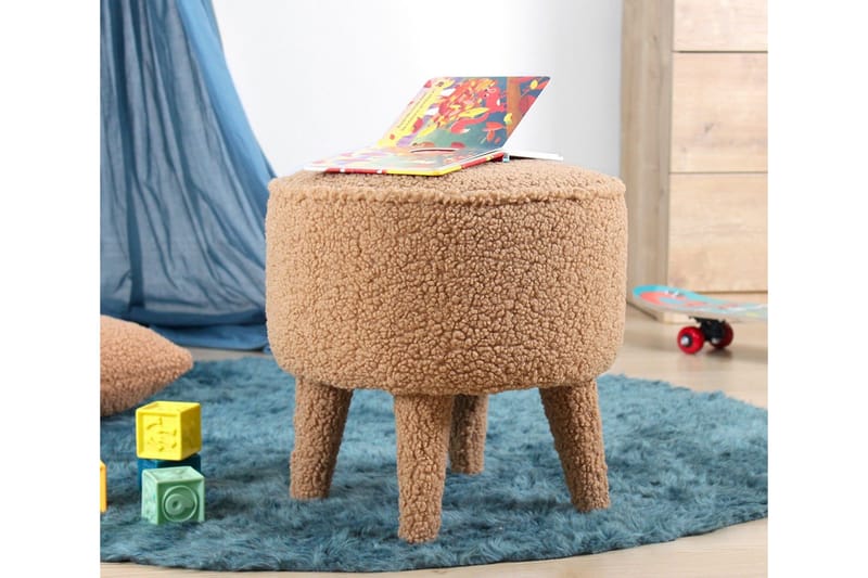 Anaro Sittepuff Rund - Brun - Møbler - Stoler & lenestoler - Krakk - Puff