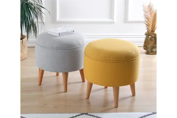 Anaro Sittepuff Rund - Grå - Møbler - Stoler & lenestoler - Krakk - Puff