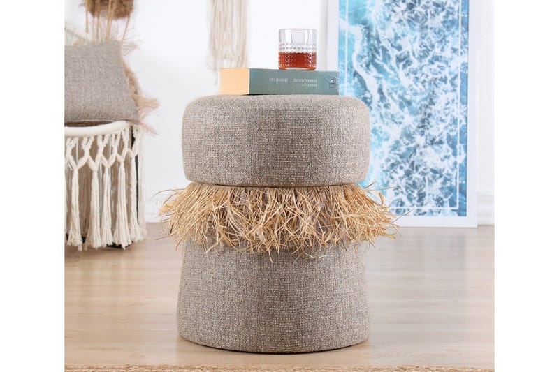 Anaro Sittepuff Rund - Brun - Møbler - Stoler & lenestoler - Krakk - Puff