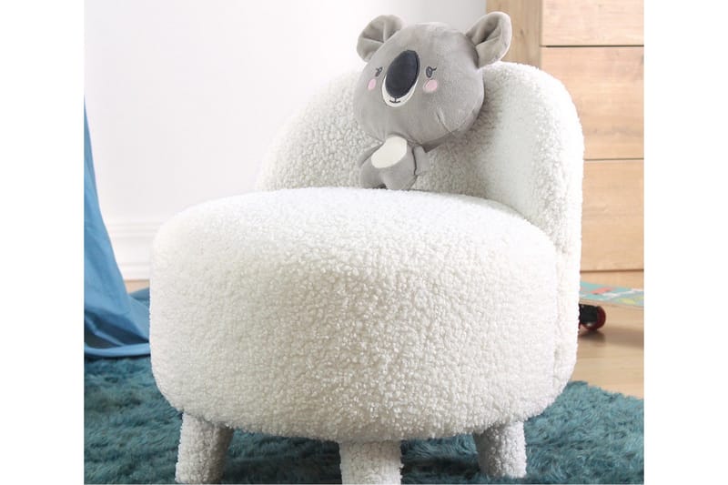 Anaro Sittepuff Rund - Hvit - Møbler - Stoler & lenestoler - Krakk - Puff