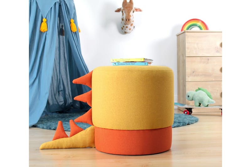 Anaro Sittepuff Rund - Gul - Møbler - Stoler & lenestoler - Krakk - Puff