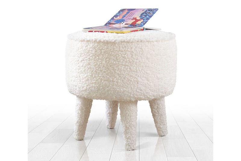 Anaro Sittepuff Rund, Hvit