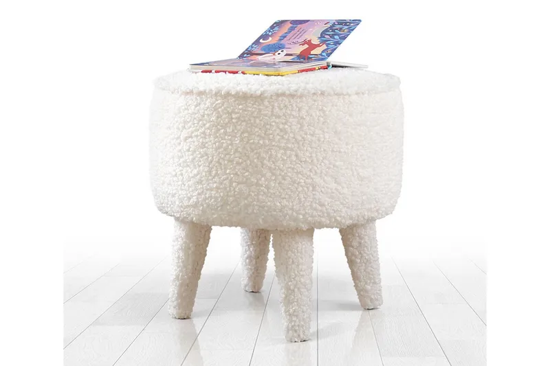 Anaro Sittepuff Rund, Hvit