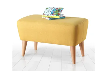 Anaro Puff 61 cm Rektangulær - Gul - Møbler - Stoler & lenestoler - Krakk - Puff