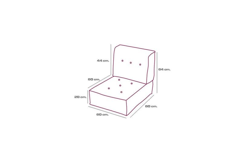 1-seters Sofa Wenarport Lime - Lime - Møbler - Stoler & lenestoler - Krakk - Puff