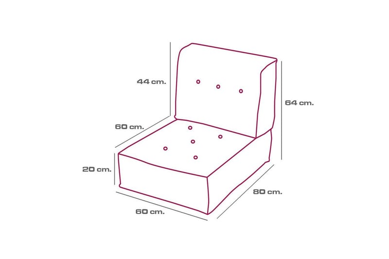 1-seters Sofa Wenarport Petrolgrønn - Petrolgrønn - Møbler - Stoler & lenestoler - Krakk - Puff