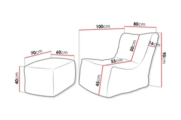 Afridi Sittepuff Utendørs 100 cm - Beige - Møbler - Stoler & lenestoler - Krakk - Puff