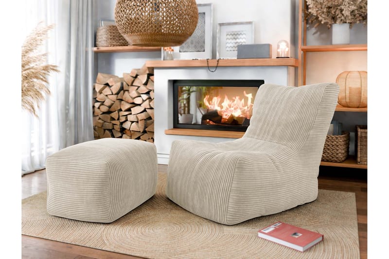 Afridi Sittepuff Utendørs 100 cm - Beige - Møbler - Stoler & lenestoler - Krakk - Puff