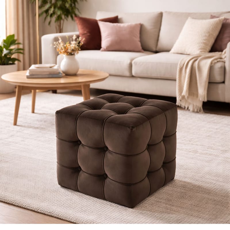 Ameias Sittepuff 42 cm - Brun - Møbler - Stoler & lenestoler - Krakk - Puff