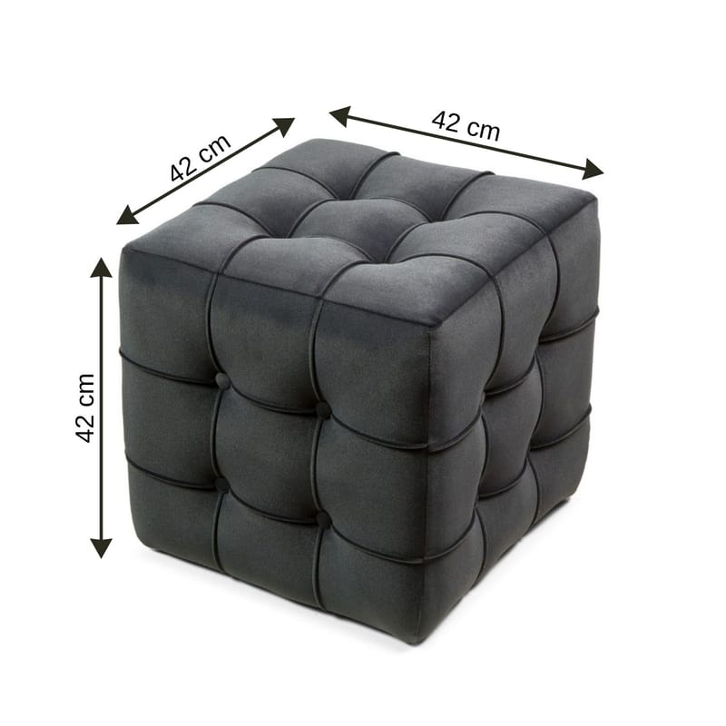 Ameias Sittepuff 42 cm - Grå - Møbler - Stoler & lenestoler - Krakk - Puff