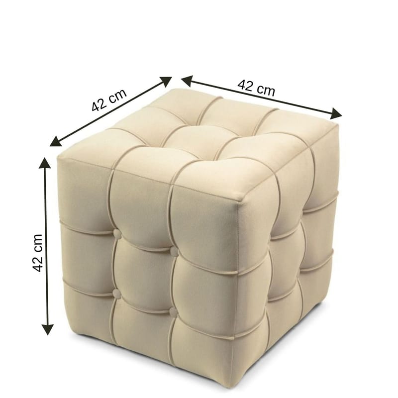 Ameias Sittepuff 42 cm - Krem - Møbler - Stoler & lenestoler - Krakk - Puff