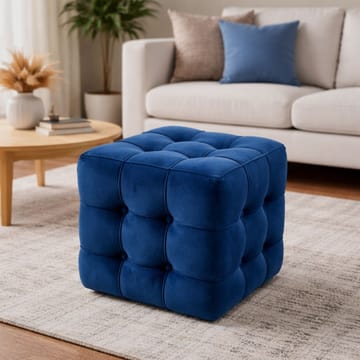 Ameias Sittepuff 42 cm - Marineblå - Møbler - Stoler & lenestoler - Krakk - Puff
