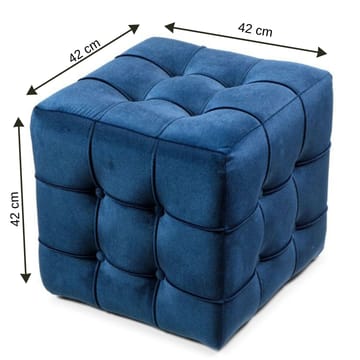 Ameias Sittepuff 42 cm - Marineblå - Møbler - Stoler & lenestoler - Krakk - Puff