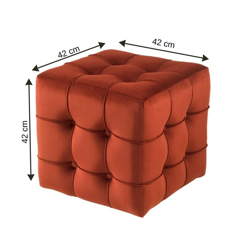 Ameias Sittepuff 42 cm - Oransje - Møbler - Stoler & lenestoler - Krakk - Puff