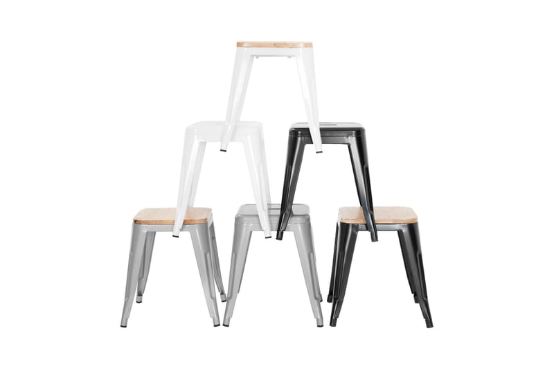 Amparo Krakk - Grå/Tresete - Møbler - Stoler & lenestoler - Krakk