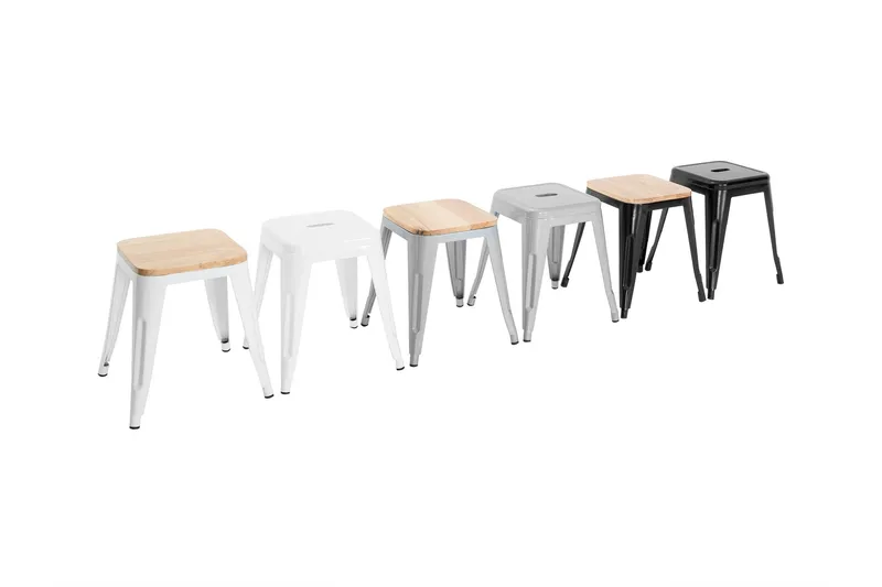 Amparo Krakk - Grå/Tresete - Møbler - Stoler & lenestoler - Krakk