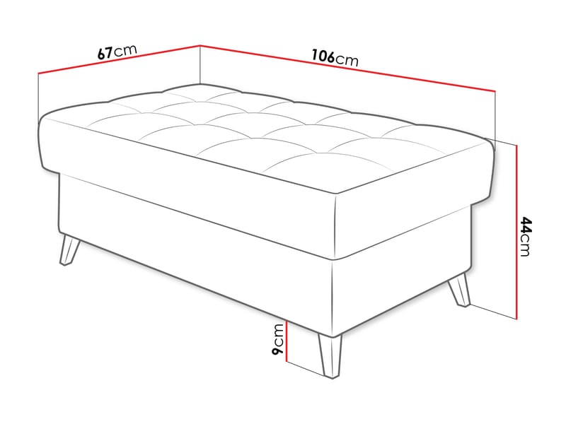 Amshyttan Fotskammel 106 cm - Beige - Møbler - Stoler & lenestoler - Krakk - Puff