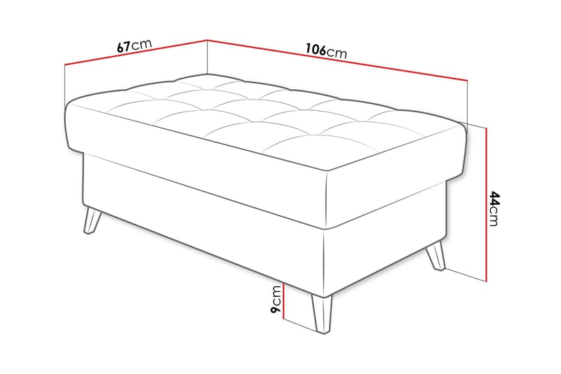 Amshyttan Puff - Hvit - Møbler - Stoler & lenestoler - Krakk - Puff