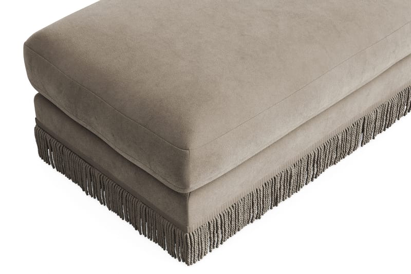 Arken Lyx Rektangulær Fotskammel i fløyel - Beige - Møbler - Stoler & lenestoler - Krakk - Fotskammel