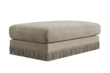 Arken Lyx rektangulær fotskammel i fløyel - Beige - Møbler - Stoler & lenestoler - Krakk - Fotskammel