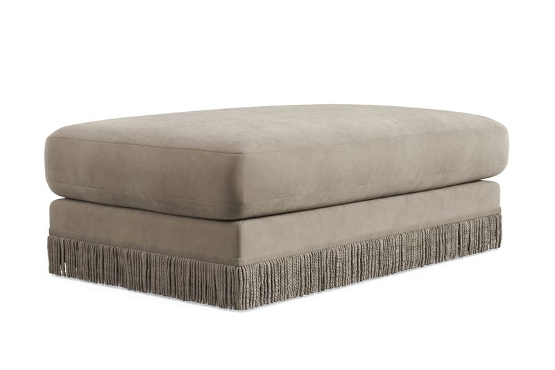 Arken Lyx Rektangulær Fotskammel i fløyel - Beige - Møbler - Stoler & lenestoler - Krakk - Fotskammel