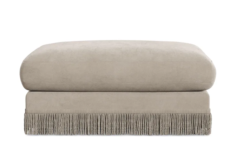 Arken Lyx Rektangulær Fotskammel i fløyel - Beige - Møbler - Stoler & lenestoler - Krakk - Fotskammel