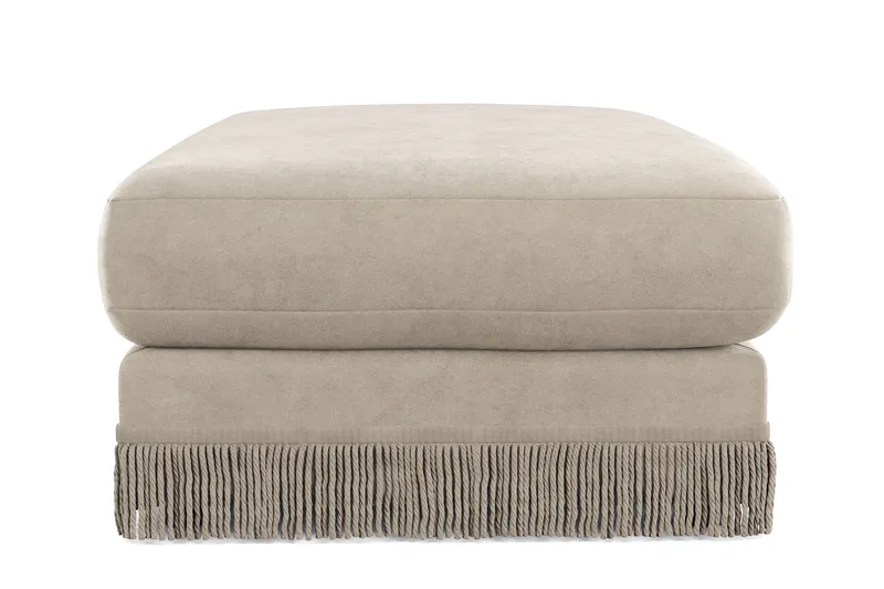 Arken Lyx Rektangulær Fotskammel i fløyel - Beige - Møbler - Stoler & lenestoler - Krakk - Fotskammel