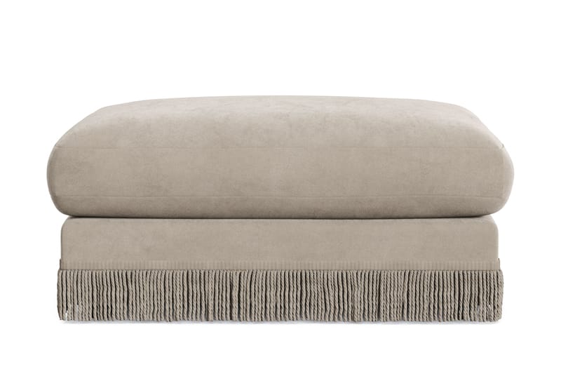 Arken Lyx Rektangulær Fotskammel i fløyel - Beige - Møbler - Stoler & lenestoler - Krakk - Fotskammel