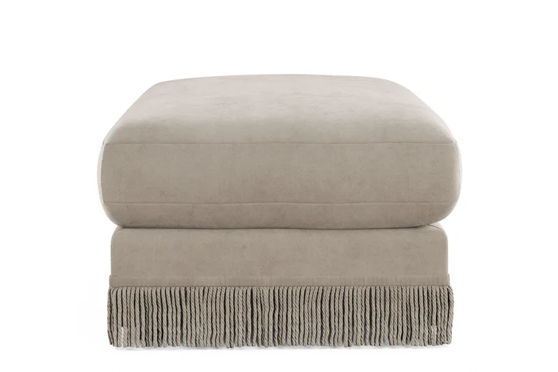 Arken Lyx Rektangulær Fotskammel i fløyel - Beige - Møbler - Stoler & lenestoler - Krakk - Fotskammel
